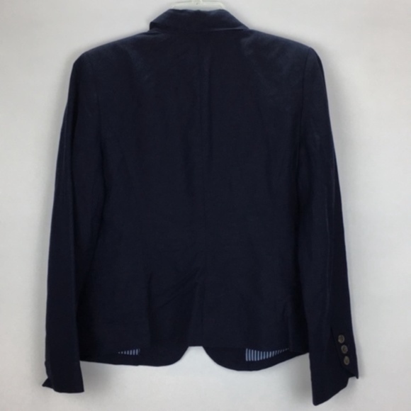 A New Day Navy Linen Blazer New - Picture 3 of 7